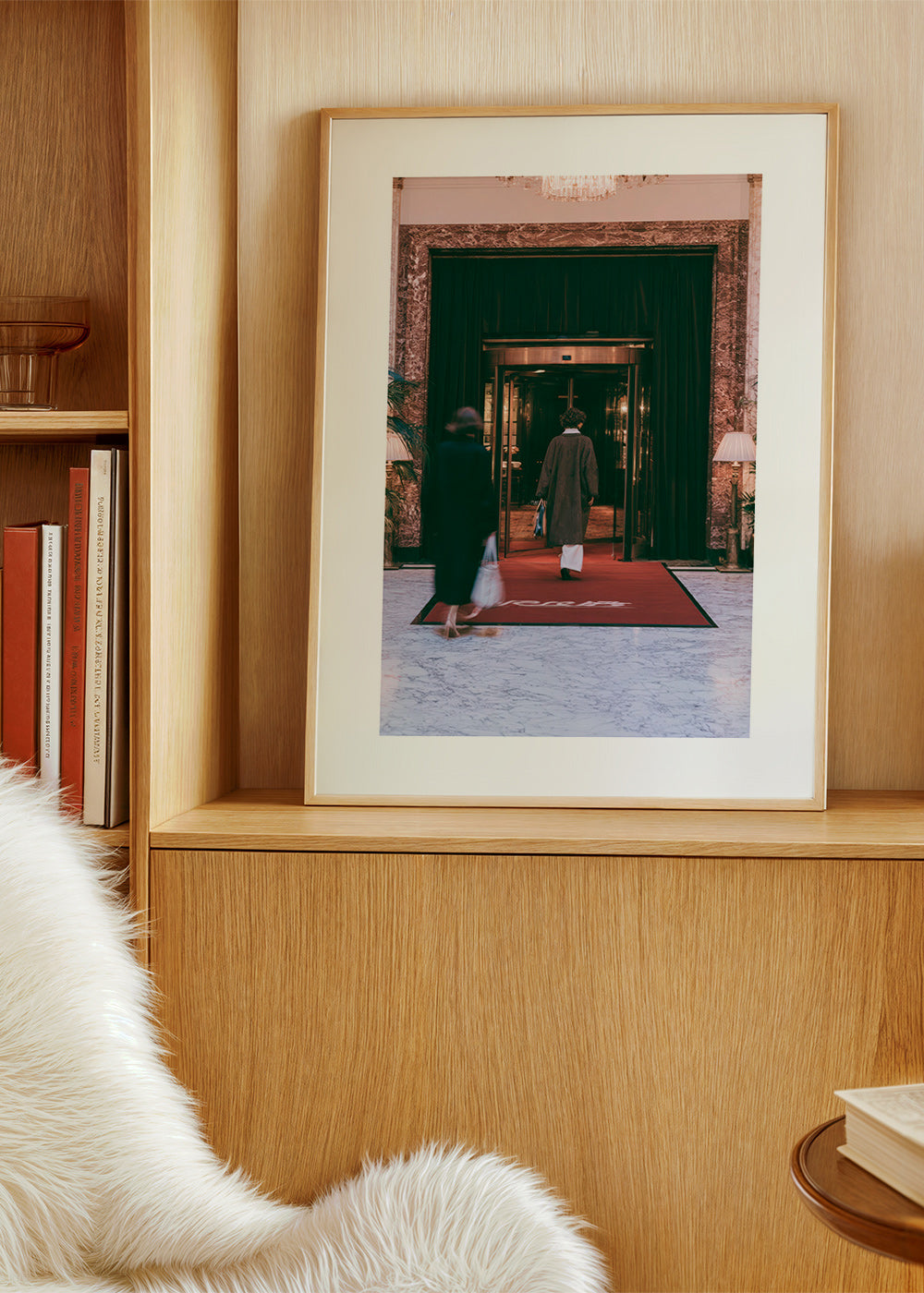 Hotel entrance photograph with red carpet