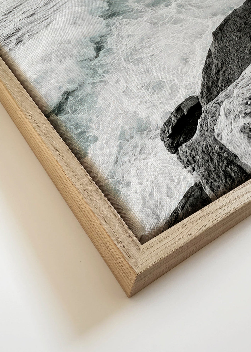 Landscape art: cliff and breaking wave