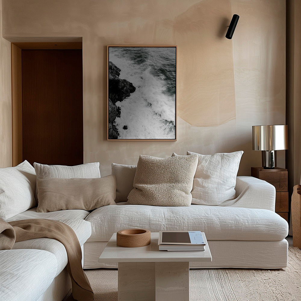 Landscape art: Atlantic rocks in black and white