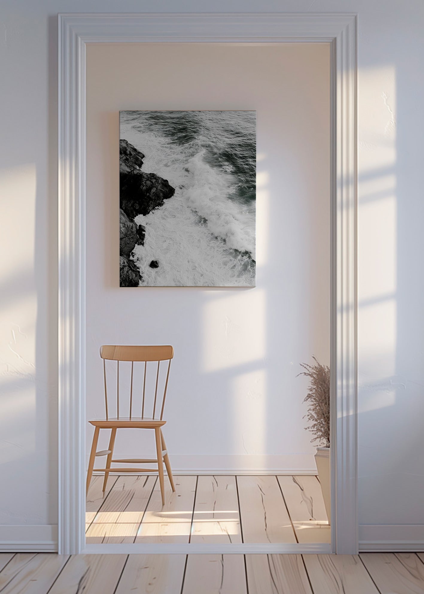Landscape art: Atlantic rocks in black and white