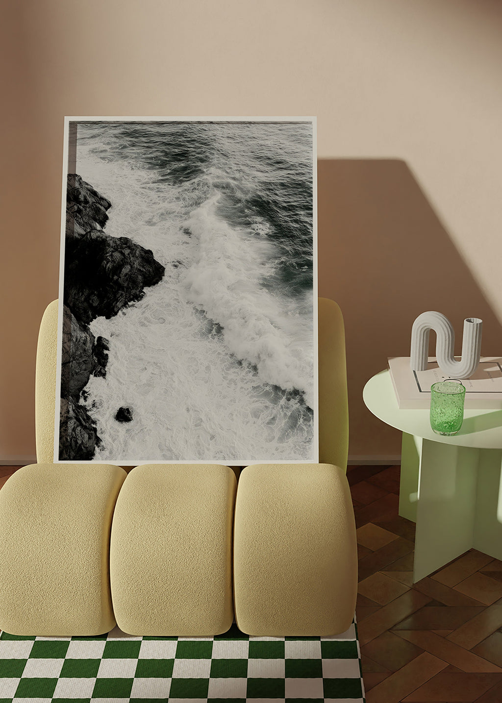 Landscape art: Atlantic rocks in black and white