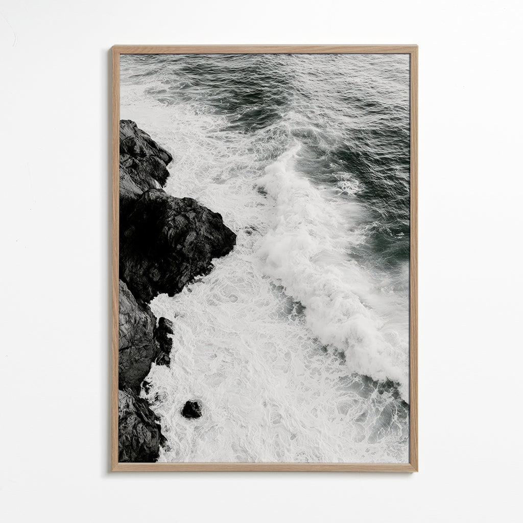 Landscape art: Atlantic rocks in black and white