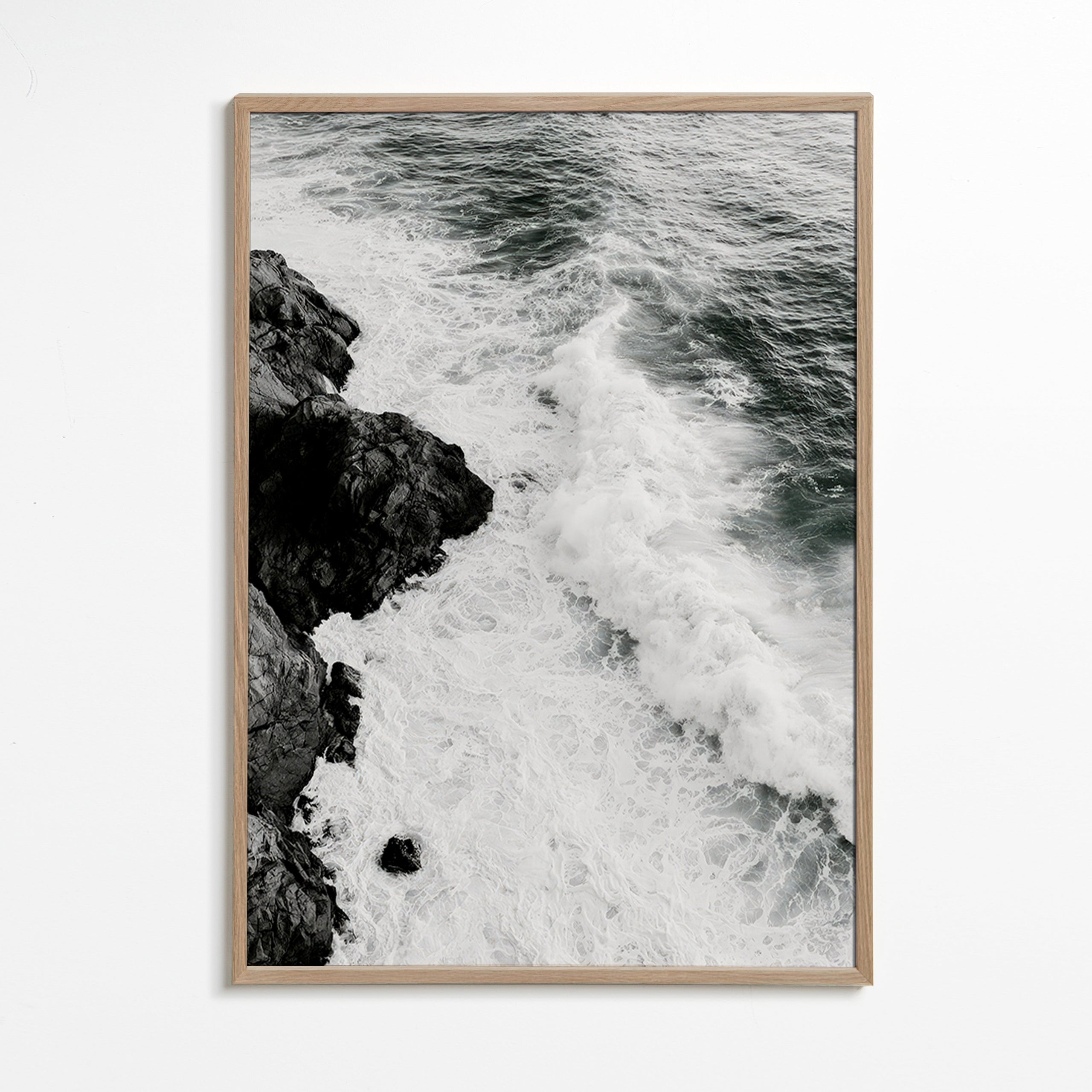 Landscape art: Atlantic rocks in black and white