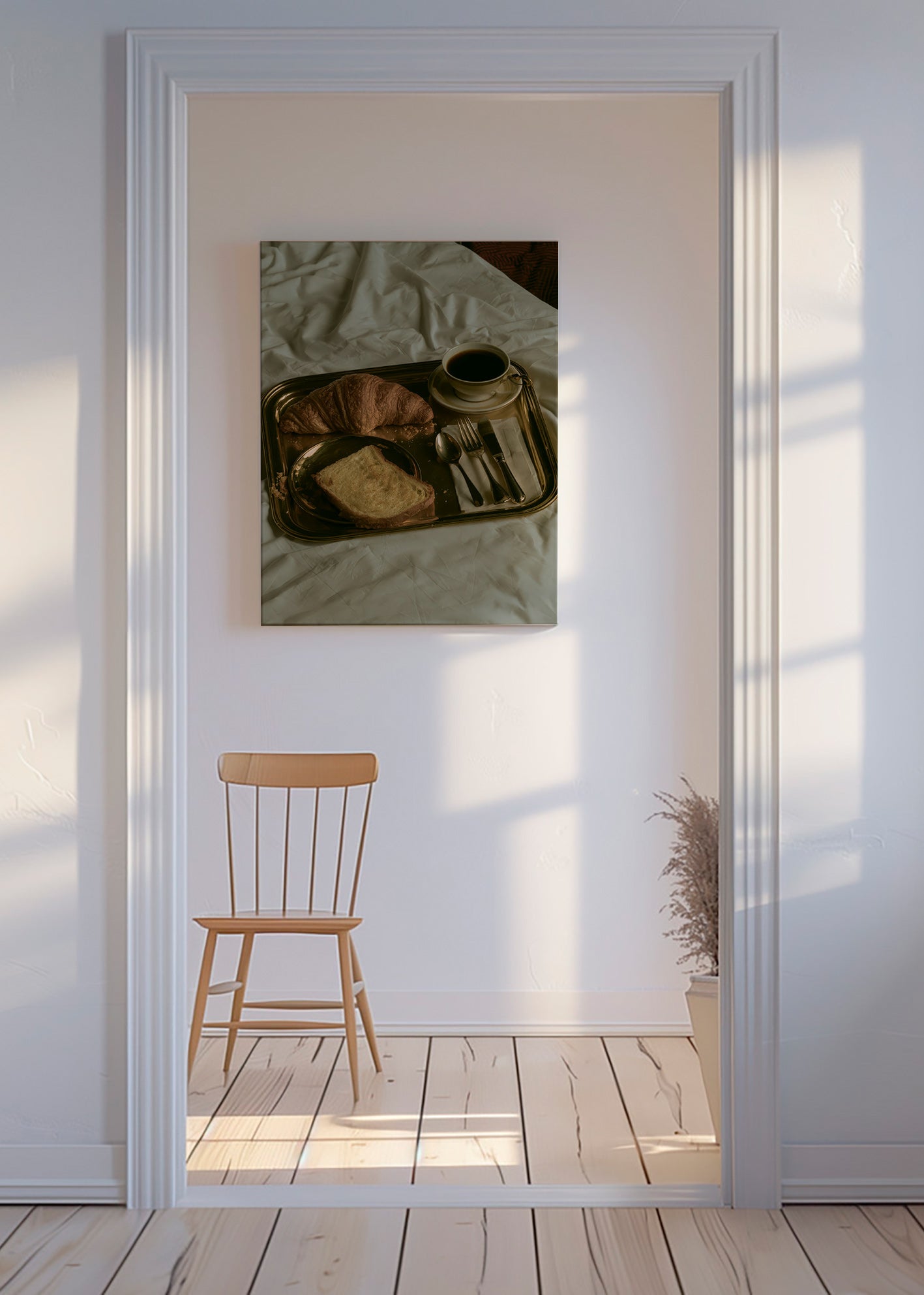 Kitchen art: breakfast on a tray