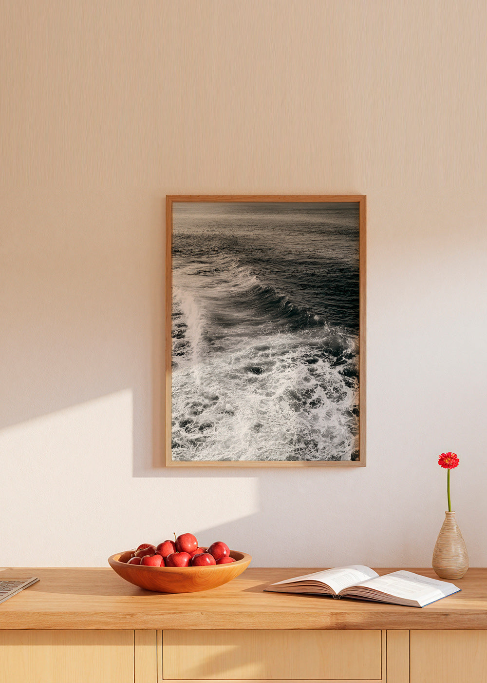 Photograph of ocean wake