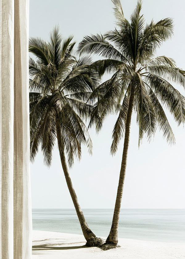 Botanical print twin palms