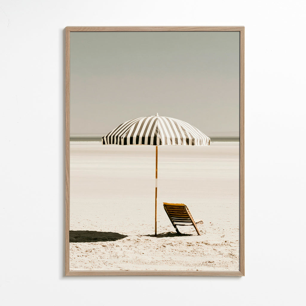 Landscape photo with solitary umbrella