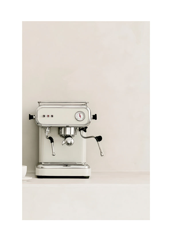 Kitchen art Espresso machine in cream
