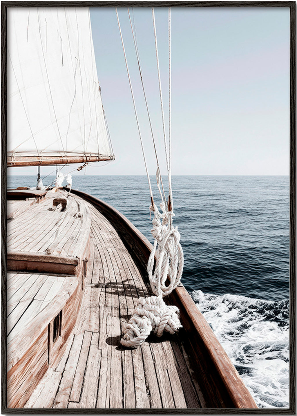 Landscape art: sailboat foredeck photograph