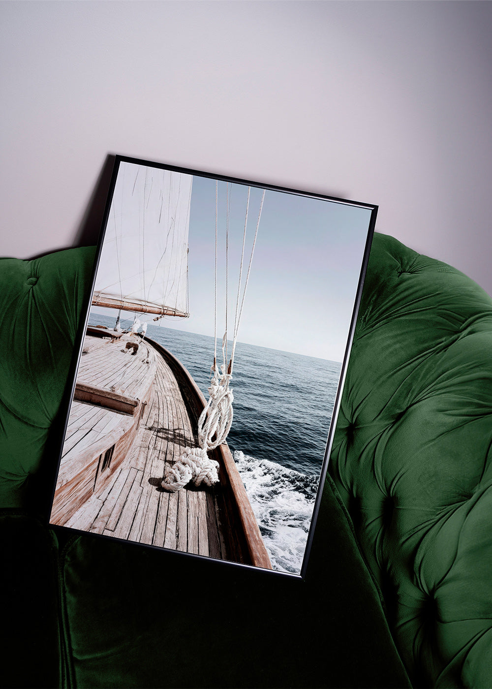 Landscape art: sailboat foredeck photograph