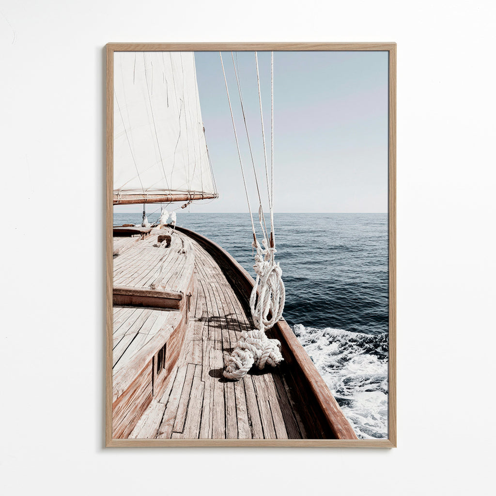 Landscape art: sailboat foredeck photograph