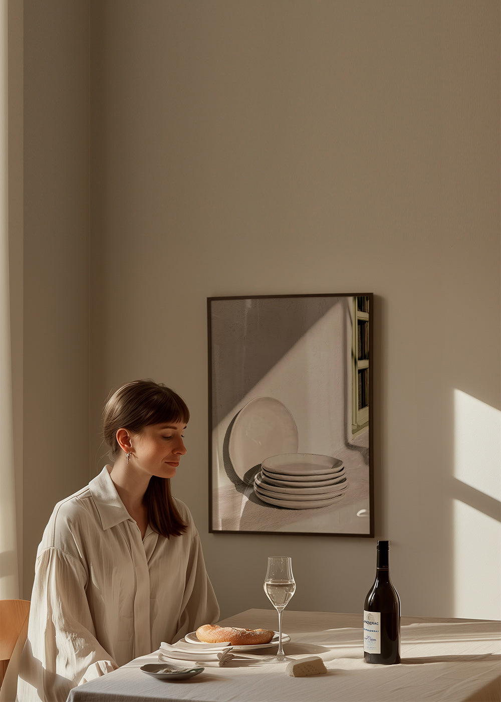 Kitchen art: white ceramics in natural light