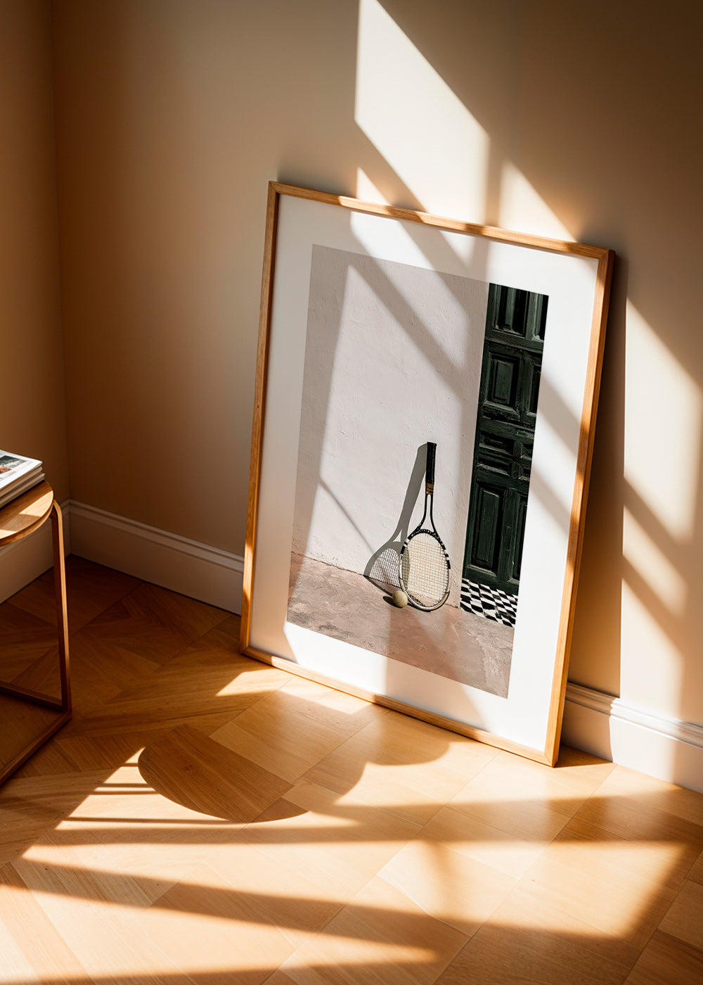 Sports art: tennis racket still life