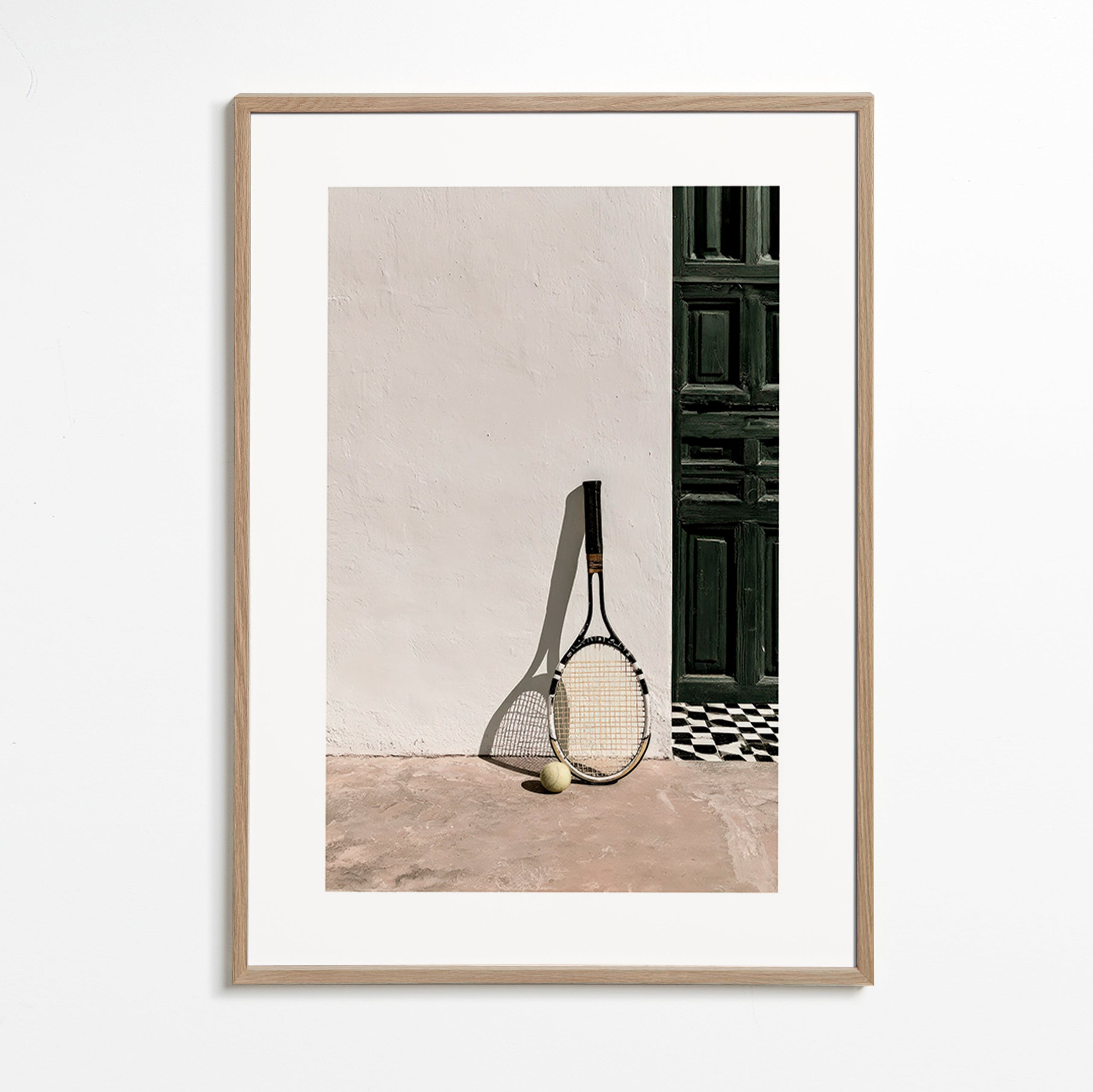 Sports art: tennis racket still life