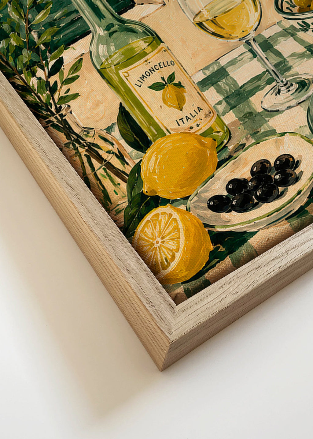Kitchen art: lemon still life with limoncello