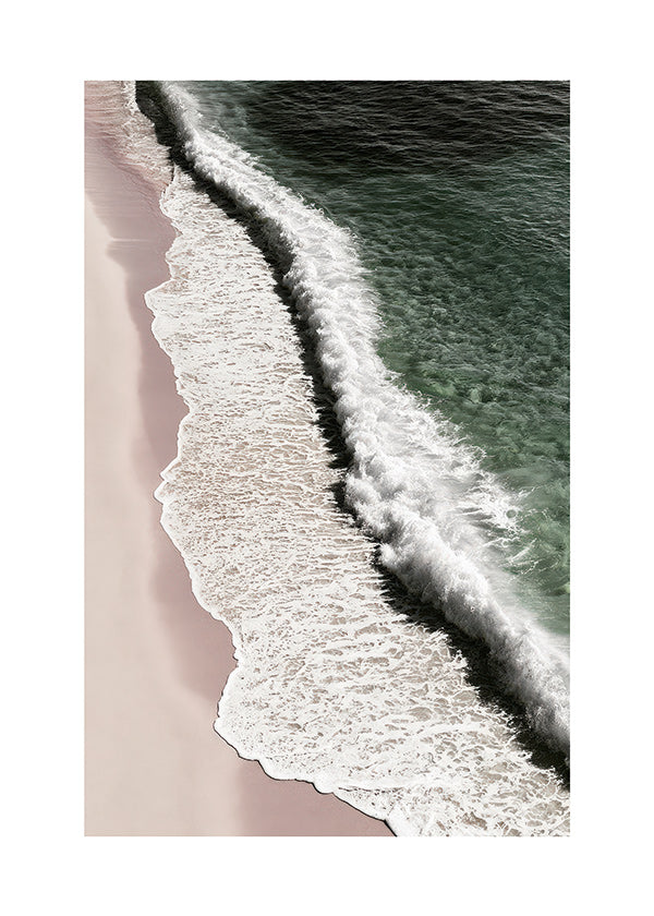 Landscape art: aerial blush coast