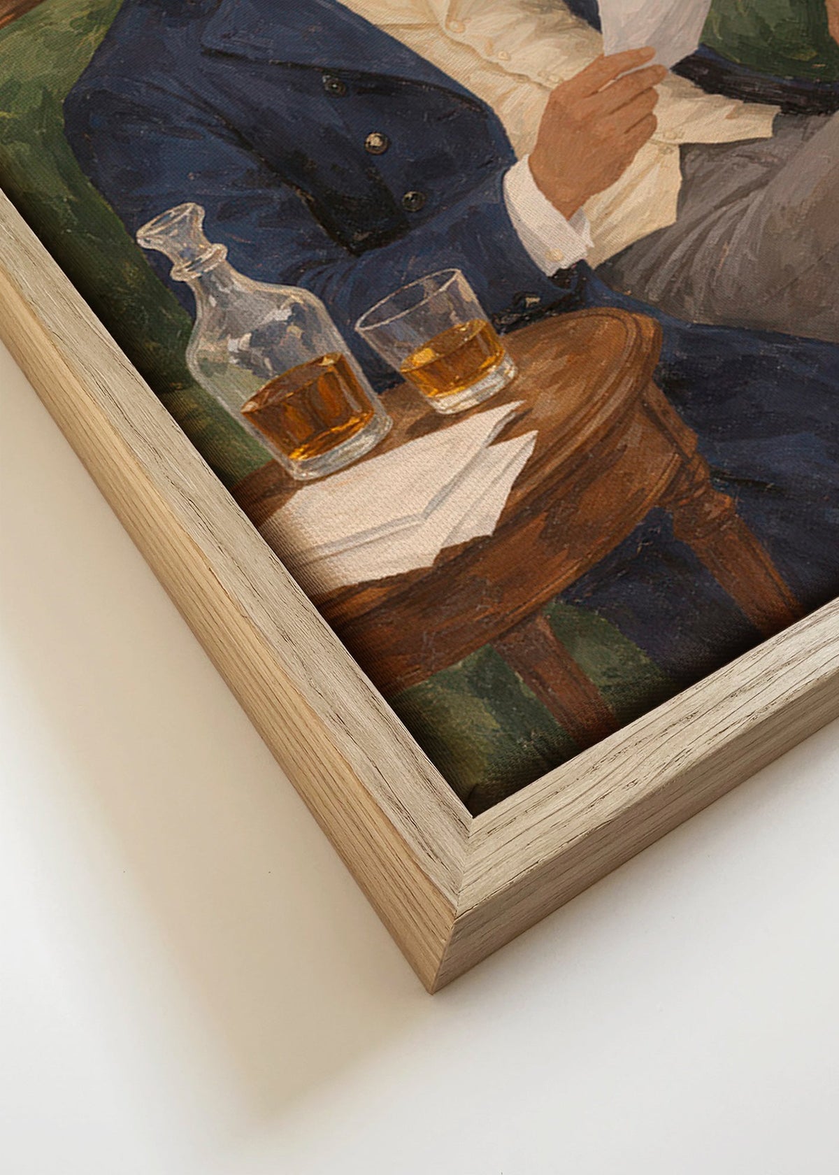 Vintage print of gentleman reading