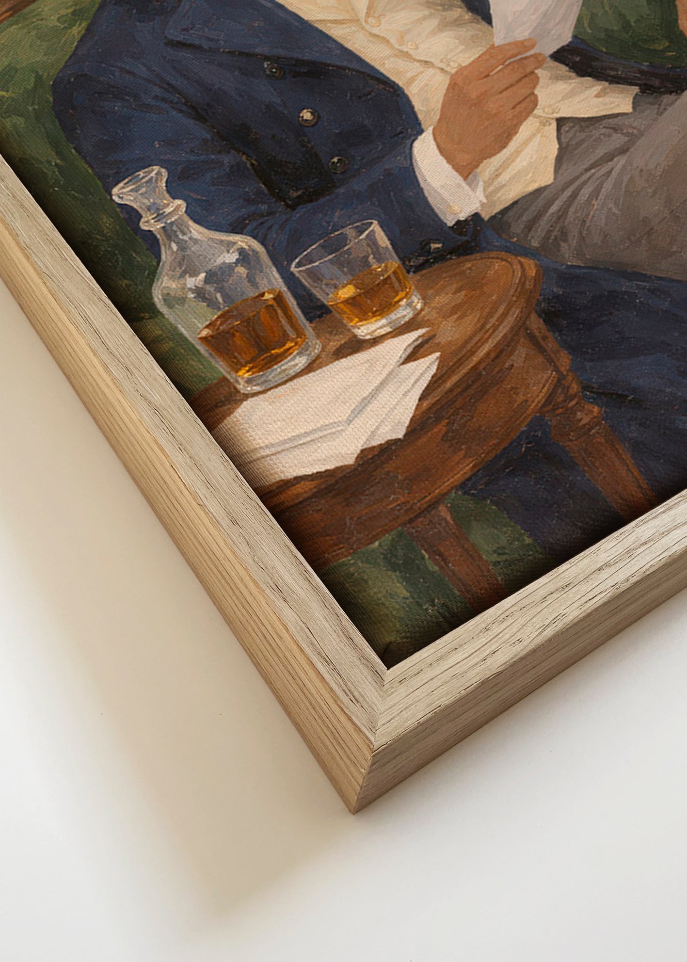 Vintage print of gentleman reading