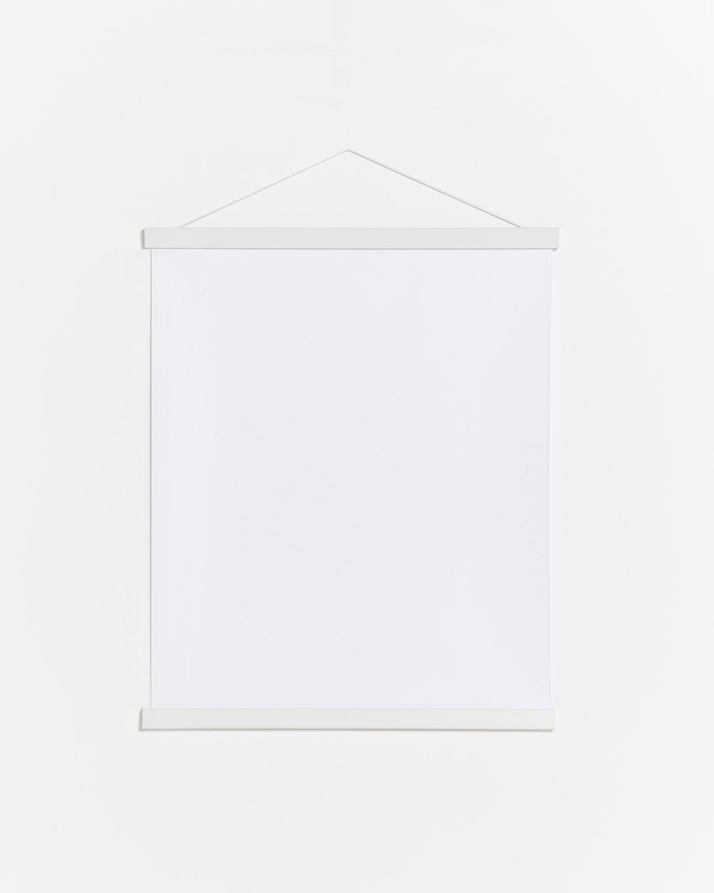 Magnetic white wooden poster hanger, 60cm