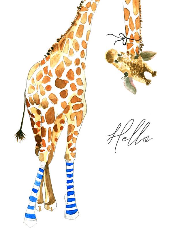 Giraffe with socks