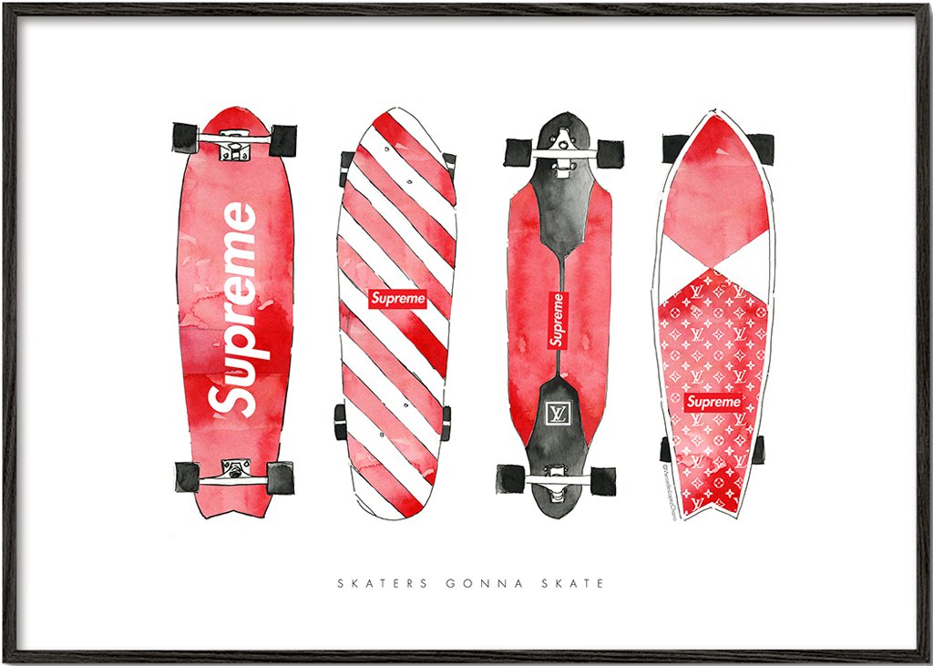 Supreme bedroom outlet skateboard