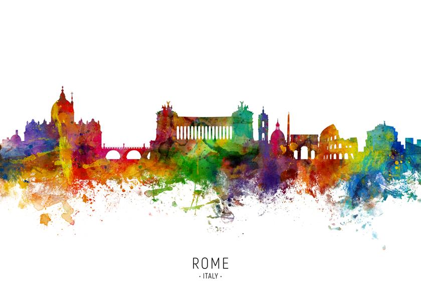 Rome skyline multicolour