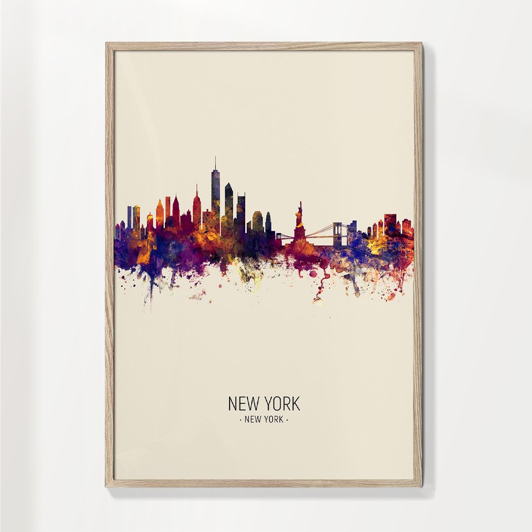 New selling York Skyline Framed Horizontal Poster