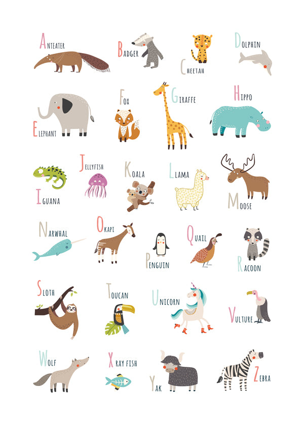 Alphabet Animals (English)